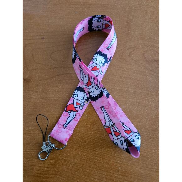 2 Popular Cartoon Network Classics Betty Boop One Size Pink Lanyard - Picture 3 of 7